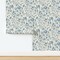 Trailing Floral Retro Beige Watercolor Garden Traditional Flowers Classic Grandmillennial Custom Pre-pasted Wallpaper by Spoonflower Pre-Pasted Wallpaper 2FT Wide